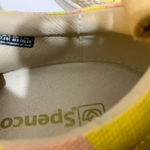 Spenco Orthotic Lemon Printed Malibu Lace Bokeh Platform Slip On Sneakers 9.5 B - Picture 4 of 13